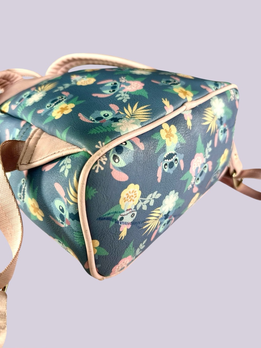 Loungefly Rare Lilo & Stitch Floral Print Mini Backpack-Rare OG HEART Logo - Picture 6 of 16